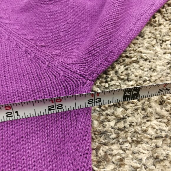NWOT Vintage Tiara Sweater Fair Isle Cardigan Full Zip Purple Womens XL - Picture 6 of 8